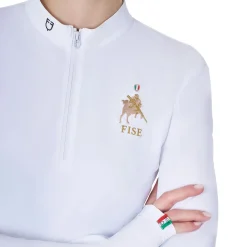 Equestro Women's Long-Sleeved Competition Polo Shirt Equestro X Fise