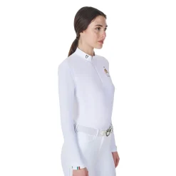 Equestro Women's Long-Sleeved Competition Polo Shirt Equestro X Fise