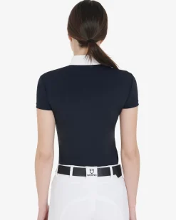 Equestro Women's Short-Sleeved Slim Fit Competition Polo Shirt