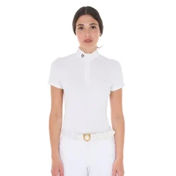 Equestro Women's Slim Fit Stretch Competition Polo Shirt