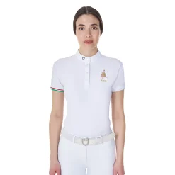 Equestro Women's Slim Fit Competition Polo Shirt Equestro X Fise