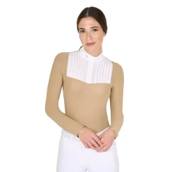 Equestro Women's Slim Fit Competition Polo Shirt Rhinestones