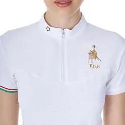 Equestro Women's Stretch Competition Polo Shirt Equestro X Fise