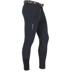 Equestro Zeus Men’s Stretch Cotton Breeches with Knee Grip