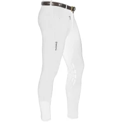 Equestro Zeus Men’s Stretch Cotton Breeches with Knee Grip