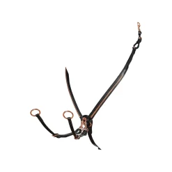 Equestro Breastplate With Clincher Rose Gold Leather Fork