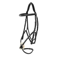 Equestro Bridle With Mexican Noseband And Synthetic Sheepskin