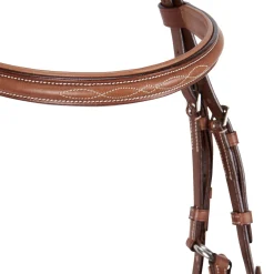 Equestro Bridle With Mexican Noseband And Synthetic Sheepskin