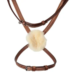 Equestro Bridle With Mexican Noseband And Synthetic Sheepskin