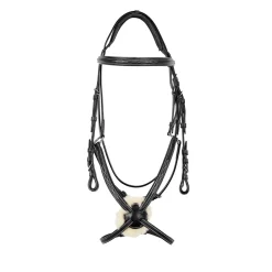 Equestro Bridle With Mexican Noseband And Synthetic Sheepskin