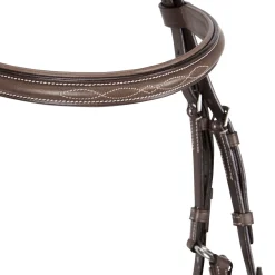 Equestro Bridle With Mexican Noseband And Synthetic Sheepskin