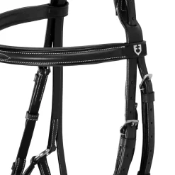 Equestro Bridle With Mexican Noseband And Synthetic Sheepskin