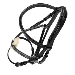 Equestro Bridle With Mexican Noseband And Synthetic Sheepskin