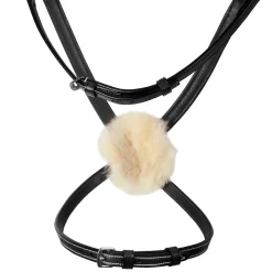 Equestro Bridle With Mexican Noseband And Synthetic Sheepskin