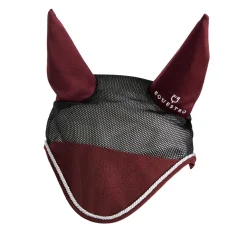 Equestro Cotton Fly Veil And Perforated Mesh Fabric