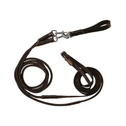 Equestro Double Leather And Nylon Draw Reins