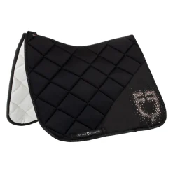 Equestro Dressage Saddle Pad Rhinestone Logo