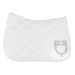 Equestro Dressage Saddle Pad Rhinestone Logo