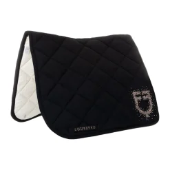 Equestro Dressage Saddle Pad With Rhinestone Logo