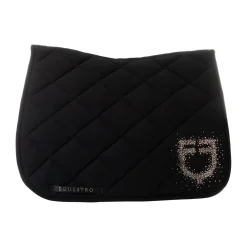 Equestro Dressage Saddle Pad With Rhinestone Logo