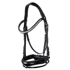 Equestro English Leather Bridle With Glitter New