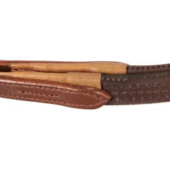 Equestro English Leather Bridle With Rubber Reins