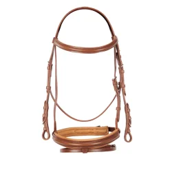 Equestro English Leather Bridle With Rubber Reins