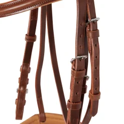 Equestro English Leather Bridle With Rubber Reins