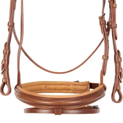 Equestro English Leather Bridle With Rubber Reins