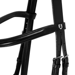 Equestro English Leather Bridle With Rubber Reins