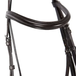 Equestro English Leather Bridle With Rubber Reins