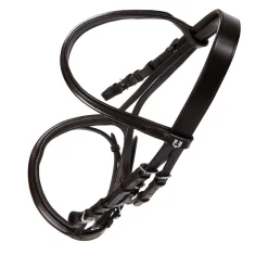 Equestro English Leather Bridle With Rubber Reins