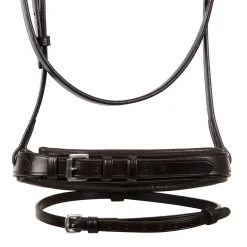 Equestro English Leather Bridle With Rubber Reins