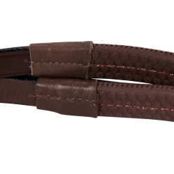 Equestro English Leather Bridle With Rubber Reins