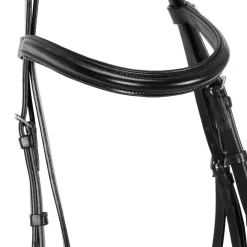 Equestro English Leather Bridle With Rubber Reins