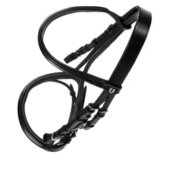 Equestro English Leather Bridle With Rubber Reins