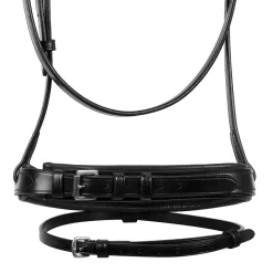 Equestro English Leather Bridle With Rubber Reins