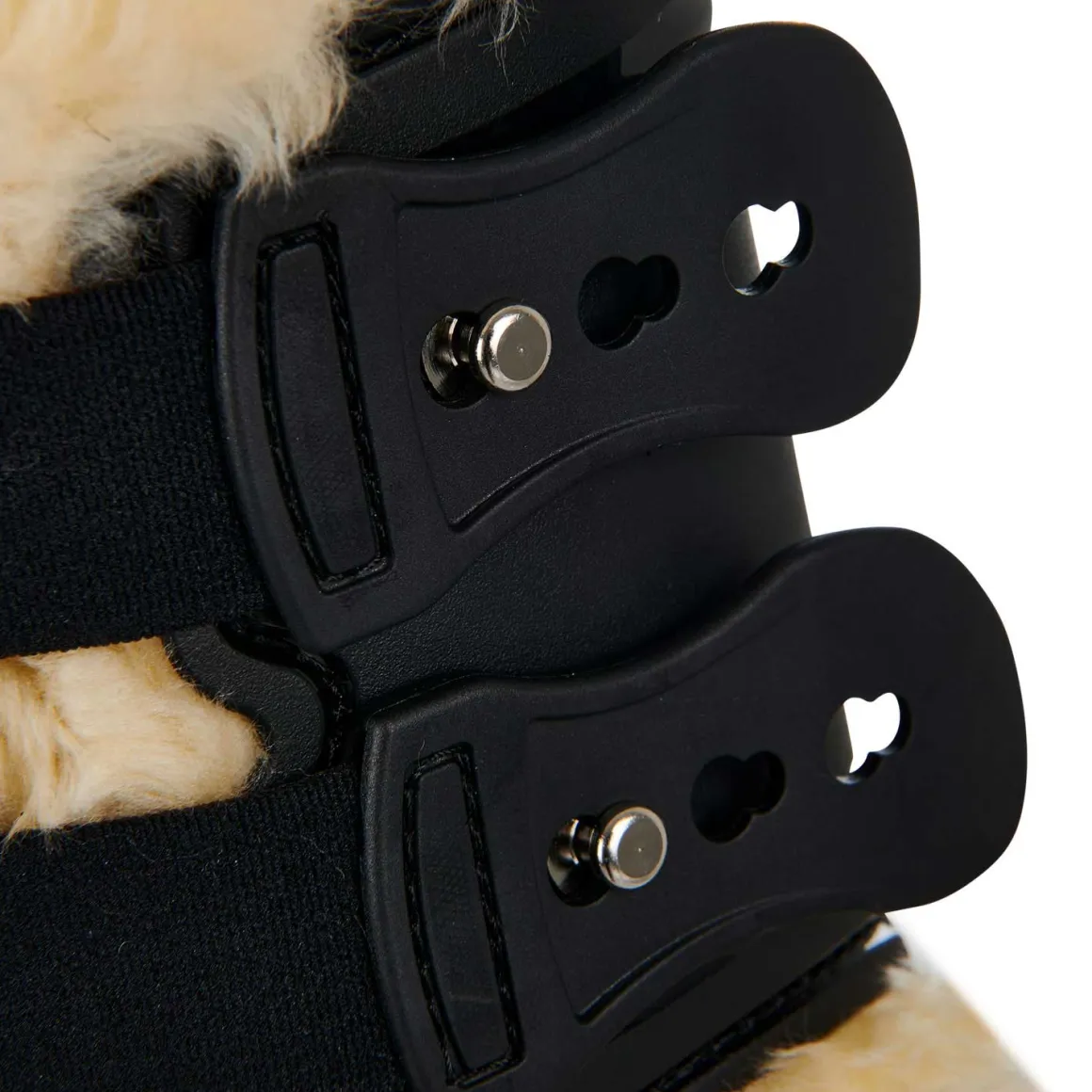 Equestro Fetlock Boots In Polyurethane With Synthetic Lambskin