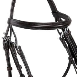 Equestro Leather Dressage Bridle Without Reins