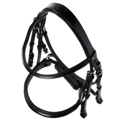 Equestro Leather Dressage Bridle Without Reins