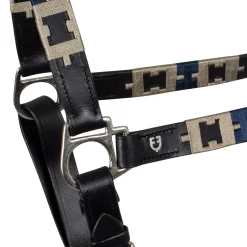 Equestro Leather Halter With Geometric Pattern