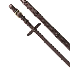 Equestro Reins For English Bridle With Brass-Plated Buckles