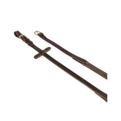 Equestro Rubber-Reinforced Leather Reins For English Bridle