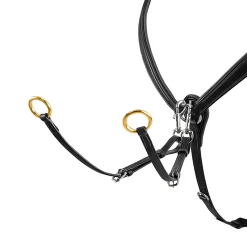 Equestro Tanned Leather Fork Breastplate With Steel Buckles