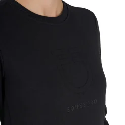 Equestro Women's Crewneck Sweatshirt With Printed Logo