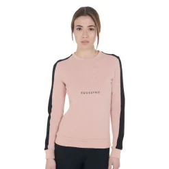 Equestro Women's Crewneck Sweatshirt With Printed Logo