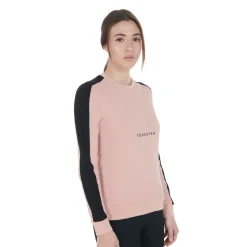 Equestro Women's Crewneck Sweatshirt With Printed Logo