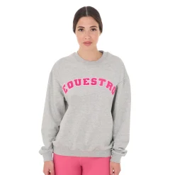 Equestro Women's Crewneck Sweatshirt With Sponge Lettering