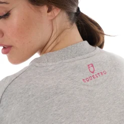 Equestro Women's Crewneck Sweatshirt With Sponge Lettering