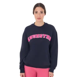 Equestro Women's Crewneck Sweatshirt With Sponge Lettering
